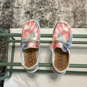 Hey Dude Kids Colorful Tie-Dye Moccasins